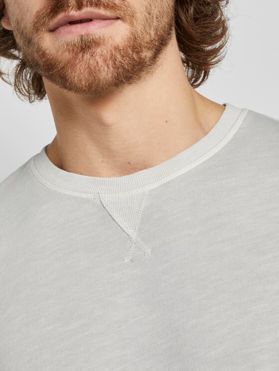 simple sweatshirt - Men - Silver Grey simple sweatshirt - Men - Silver Grey - 9 - TOM TAILOR
