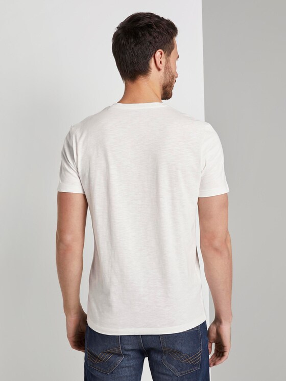 T-Shirt mit Print - Männer - Off White T-Shirt mit Print - Männer - Off White - 2 - TOM TAILOR