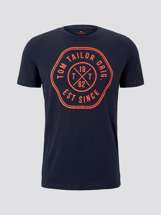 T-shirt with a print - Men - Sky Captain Blue T-shirt with a print - Men - Sky Captain Blue - 7 - TOM TAILOR