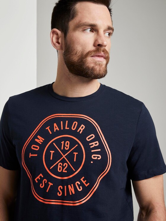 T-shirt with a print - Men - Sky Captain Blue T-shirt with a print - Men - Sky Captain Blue - 9 - TOM TAILOR