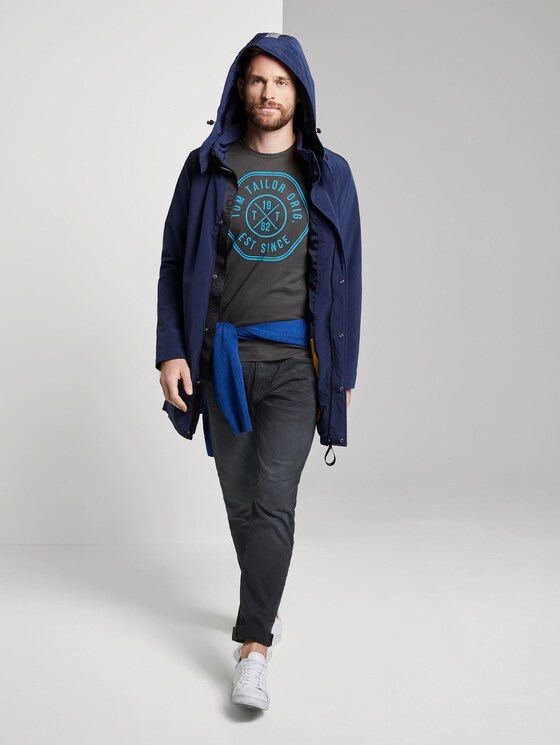 T-Shirt mit Print - Männer - Tarmac Grey T-Shirt mit Print - Männer - Tarmac Grey - 3 - TOM TAILOR
