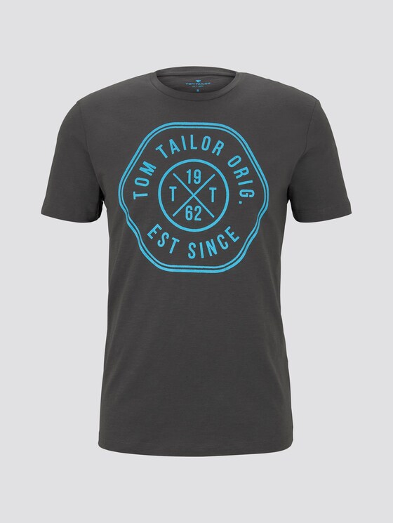 T-Shirt mit Print - Männer - Tarmac Grey T-Shirt mit Print - Männer - Tarmac Grey - 7 - TOM TAILOR