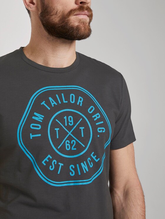 T-Shirt mit Print - Männer - Tarmac Grey T-Shirt mit Print - Männer - Tarmac Grey - 9 - TOM TAILOR