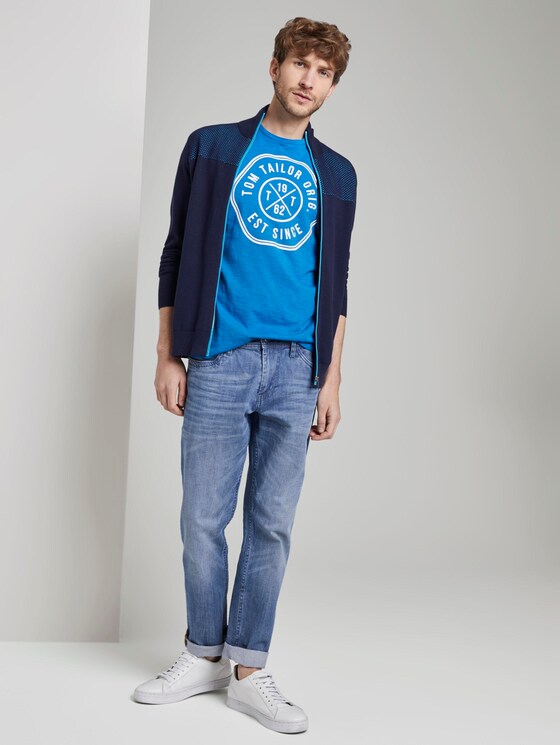 T-Shirt mit Print - Männer - Electric Teal Blue T-Shirt mit Print - Männer - Electric Teal Blue - 3 - TOM TAILOR