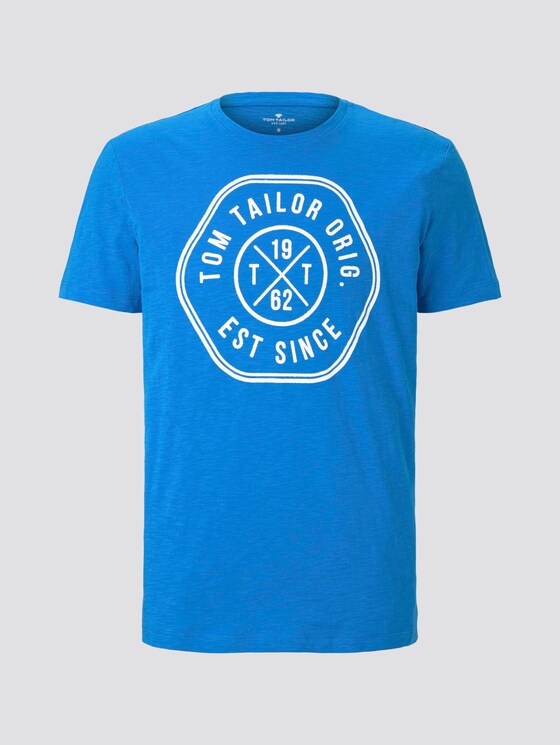 T-Shirt mit Print - Männer - Electric Teal Blue T-Shirt mit Print - Männer - Electric Teal Blue - 7 - TOM TAILOR