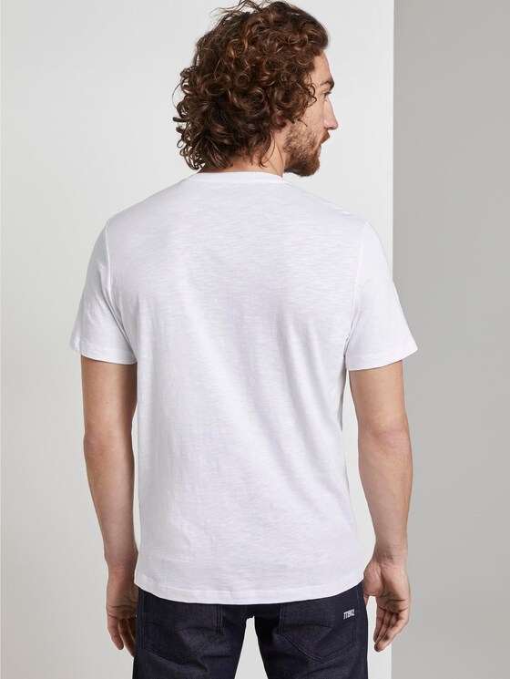 T-Shirt mit Print - Männer - White T-Shirt mit Print - Männer - White - 2 - TOM TAILOR