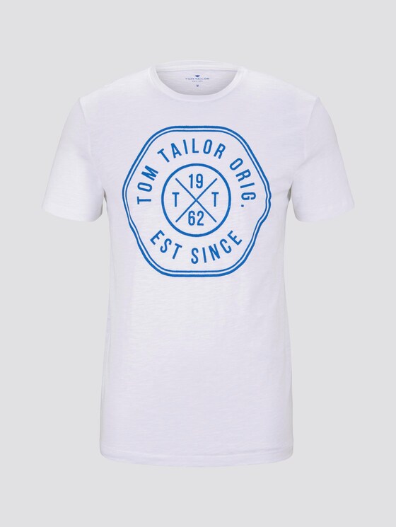 T-Shirt mit Print - Männer - White T-Shirt mit Print - Männer - White - 7 - TOM TAILOR