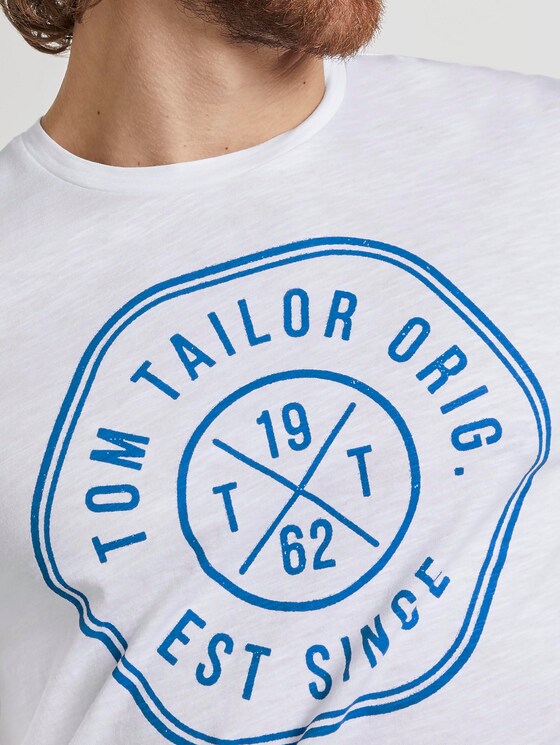 T-Shirt mit Print - Männer - White T-Shirt mit Print - Männer - White - 9 - TOM TAILOR
