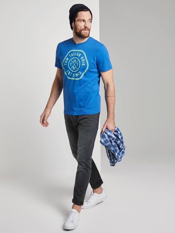 T-Shirt mit Print - Männer - victory blue T-Shirt mit Print - Männer - victory blue - 3 - TOM TAILOR