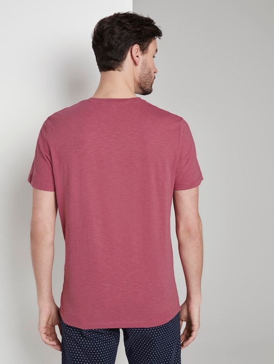 T-Shirt mit Print - Männer - wine rose pink T-Shirt mit Print - Männer - wine rose pink - 2 - TOM TAILOR