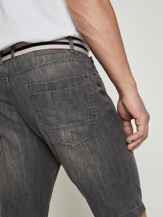 Josh Regular Slim Jeans-Shorts mit Gürtel - Männer - grey denim Josh Regular Slim Jeans-Shorts mit Gürtel - Männer - grey denim - 10 - TOM TAILOR