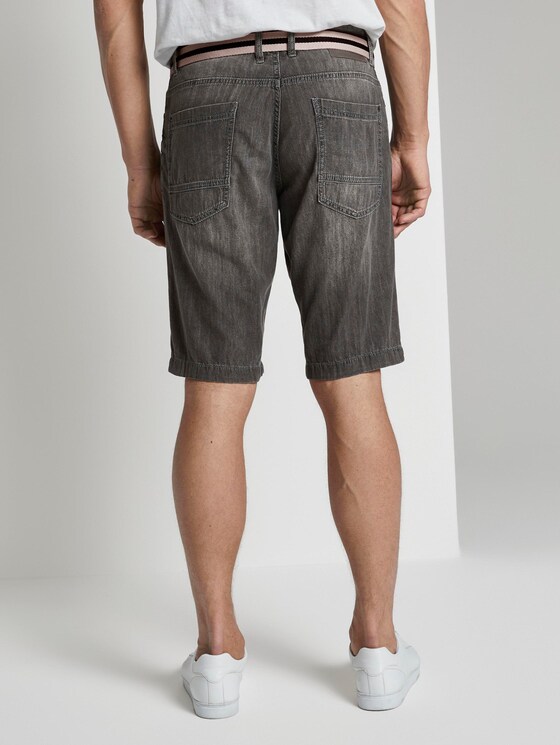 Josh Regular Slim Jeans-Shorts mit Gürtel - Männer - grey denim Josh Regular Slim Jeans-Shorts mit Gürtel - Männer - grey denim - 2 - TOM TAILOR