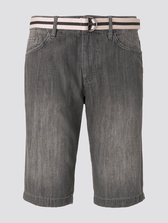 Josh Regular Slim Jeans-Shorts mit Gürtel - Männer - grey denim Josh Regular Slim Jeans-Shorts mit Gürtel - Männer - grey denim - 7 - TOM TAILOR
