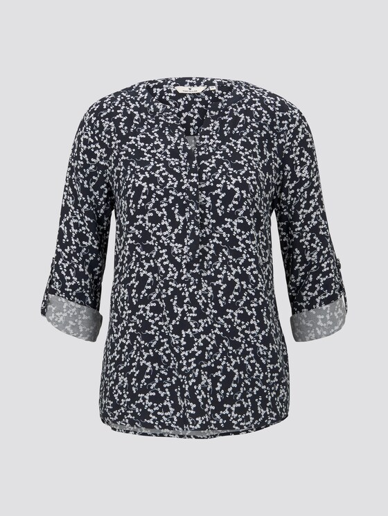 Bluse mit Blumenmuster - Frauen - navy flowery design Bluse mit Blumenmuster - Frauen - navy flowery design - 7 - TOM TAILOR