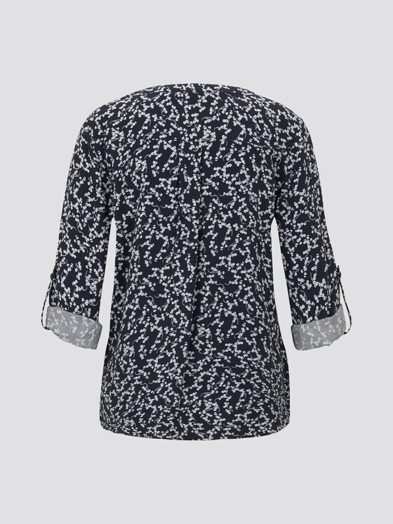 Bluse mit Blumenmuster - Frauen - navy flowery design Bluse mit Blumenmuster - Frauen - navy flowery design - 8 - TOM TAILOR