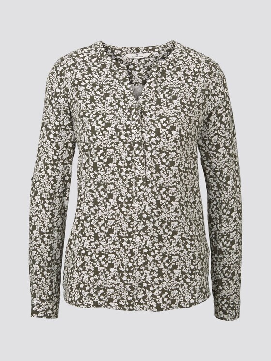 Bluse mit Blumenmuster - Frauen - khaki offwhite floral design Bluse mit Blumenmuster - Frauen - khaki offwhite floral design - 7 - TOM TAILOR