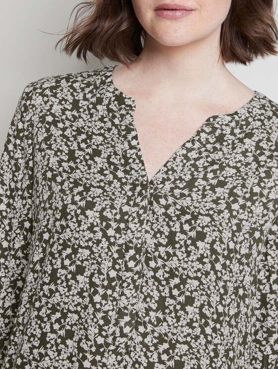 Bluse mit Blumenmuster - Frauen - khaki offwhite floral design Bluse mit Blumenmuster - Frauen - khaki offwhite floral design - 9 - TOM TAILOR