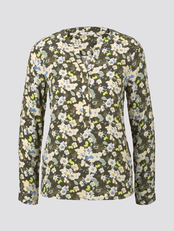 Bluse mit Blumenmuster - Frauen - small khaki floral design Bluse mit Blumenmuster - Frauen - small khaki floral design - 7 - TOM TAILOR