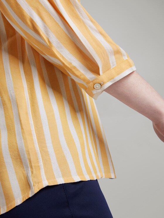 Gestreifte Bluse mit Taschen - Frauen - yellow white vertical stripe Gestreifte Bluse mit Taschen - Frauen - yellow white vertical stripe - 10 - TOM TAILOR