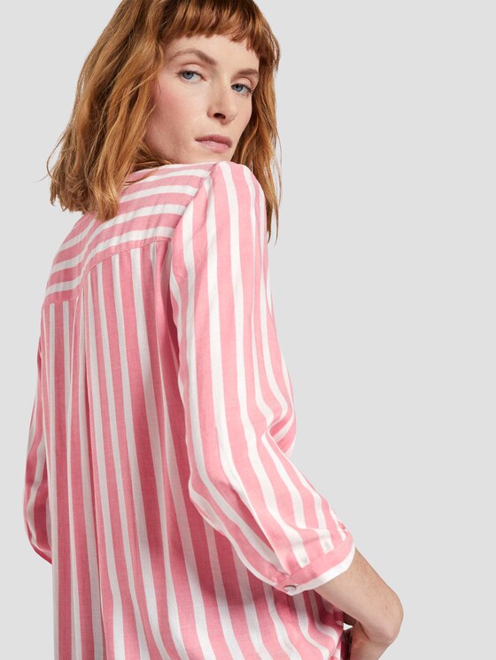Gestreifte Bluse mit Taschen - Frauen - peach offwhite vertical stripe Gestreifte Bluse mit Taschen - Frauen - peach offwhite vertical stripe - 9 - TOM TAILOR