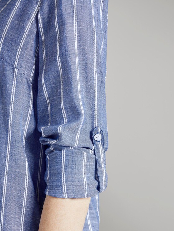 Gestreifte Bluse mit Kragen - Frauen - dark blue stripe vertical Gestreifte Bluse mit Kragen - Frauen - dark blue stripe vertical - 9 - TOM TAILOR