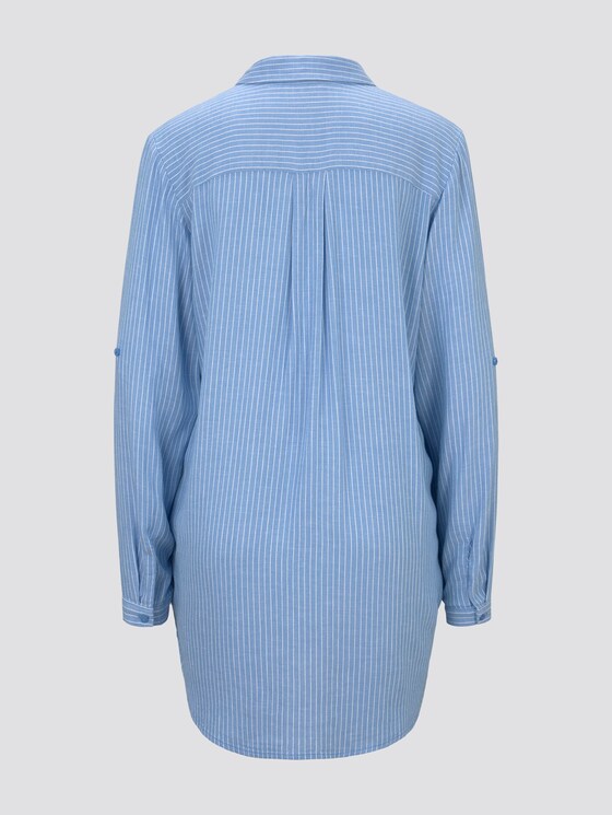 Basic Longbluse - Frauen - blue white vertical stripe Basic Longbluse - Frauen - blue white vertical stripe - 8 - TOM TAILOR