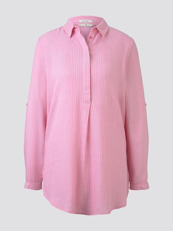 Lange blouse - Vrouwen - pink white thin stripe Lange blouse - Vrouwen - pink white thin stripe - 7 - TOM TAILOR