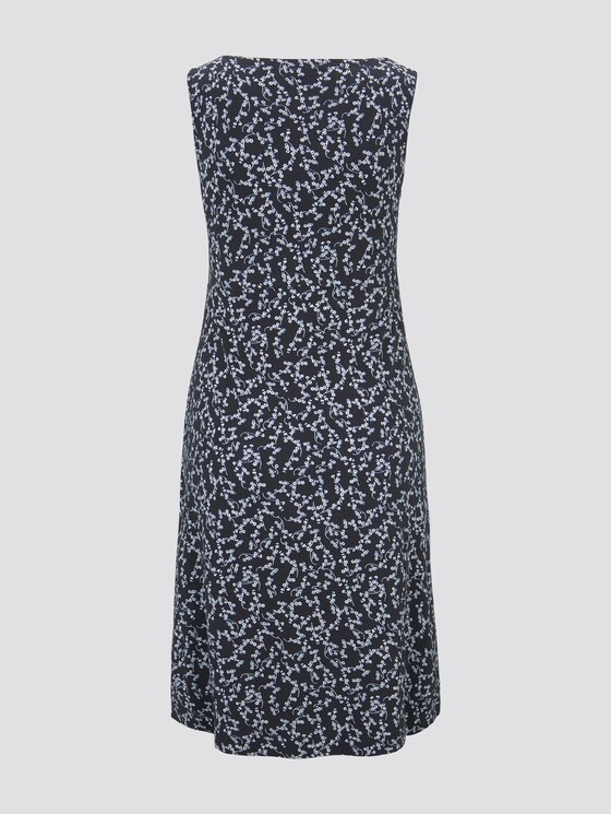 Gemustertes Kleid mit V-Ausschnitt - Frauen - navy flowery design Gemustertes Kleid mit V-Ausschnitt - Frauen - navy flowery design - 8 - TOM TAILOR