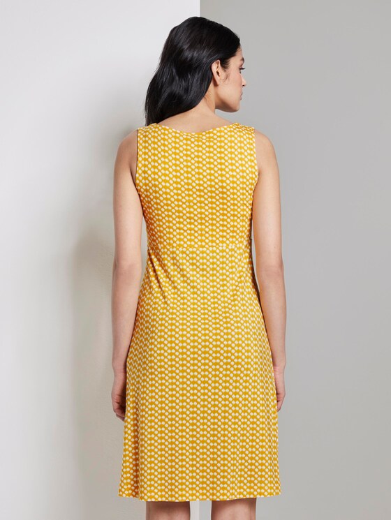 Gemustertes Kleid mit V-Ausschnitt - Frauen - yellow dot design Gemustertes Kleid mit V-Ausschnitt - Frauen - yellow dot design - 2 - TOM TAILOR