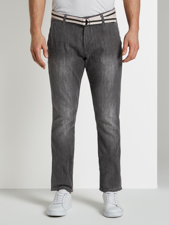 Josh regular slim chino jeans - Men - grey denim Josh regular slim chino jeans - Men - grey denim - 1 - TOM TAILOR