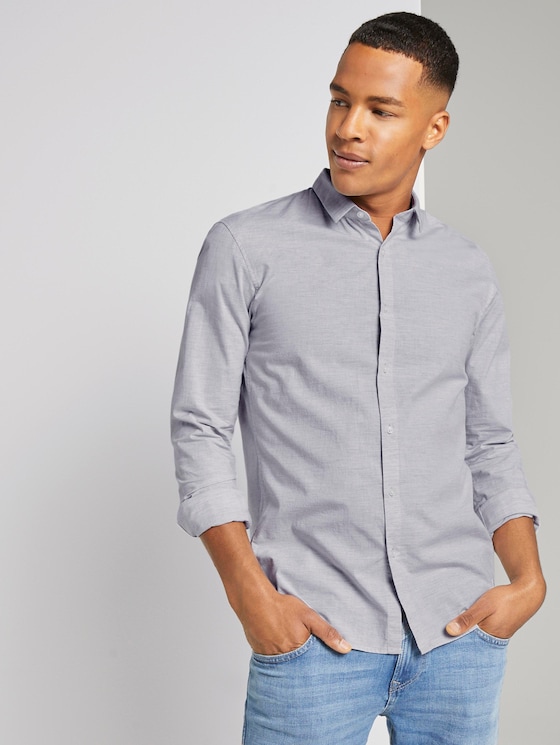 Mélange shirt - Men - Morning Grey Mélange shirt - Men - Morning Grey - 5 - TOM TAILOR Denim