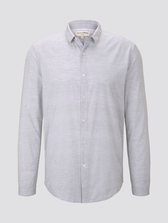 Mélange shirt - Men - Morning Grey Mélange shirt - Men - Morning Grey - 7 - TOM TAILOR Denim