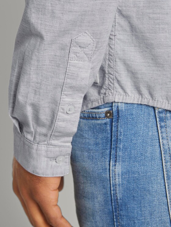 Mélange shirt - Men - Morning Grey Mélange shirt - Men - Morning Grey - 9 - TOM TAILOR Denim
