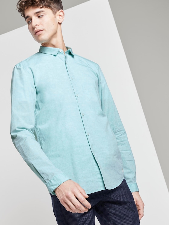 Mélange shirt - Men - spearmint green Mélange shirt - Men - spearmint green - 5 - TOM TAILOR Denim