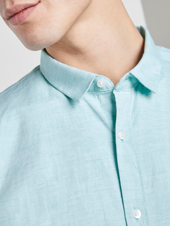 Mélange shirt - Men - spearmint green Mélange shirt - Men - spearmint green - 9 - TOM TAILOR Denim
