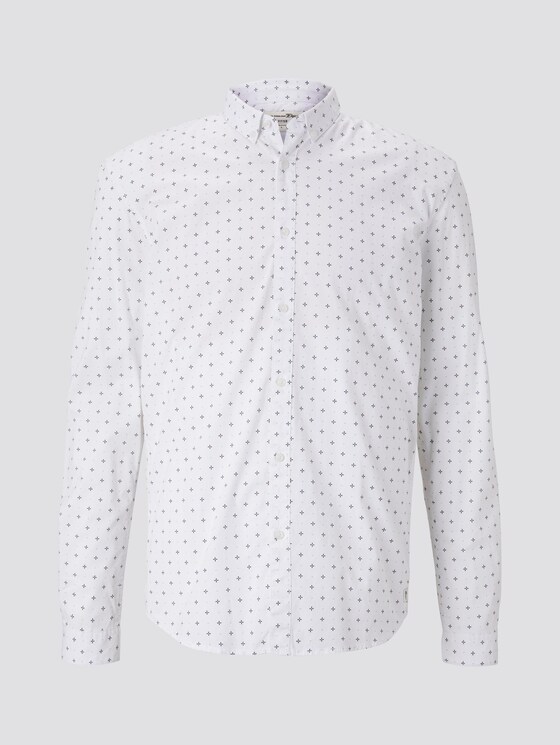 Gemustertes Hemd - Männer - white minimal aop Gemustertes Hemd - Männer - white minimal aop - 7 - TOM TAILOR Denim