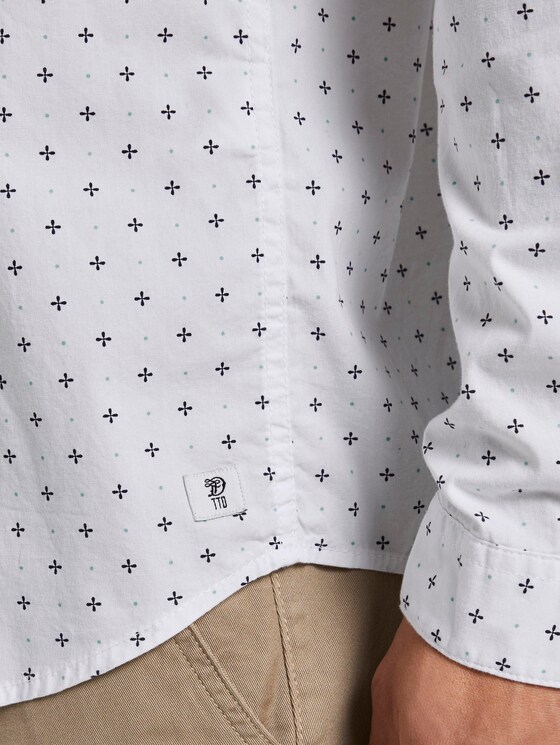 Gemustertes Hemd - Männer - white minimal aop Gemustertes Hemd - Männer - white minimal aop - 9 - TOM TAILOR Denim