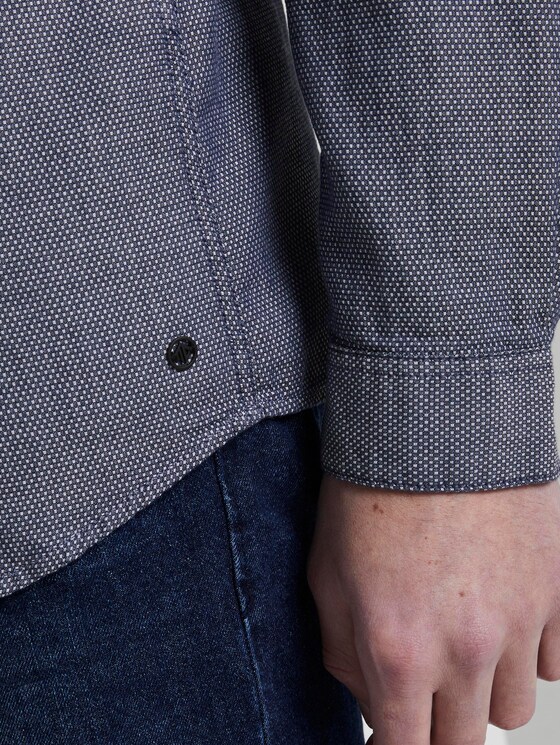 Strukturiertes Hemd mit Stehkragen - Männer - Sky Captain Blue Strukturiertes Hemd mit Stehkragen - Männer - Sky Captain Blue - 10 - TOM TAILOR Denim