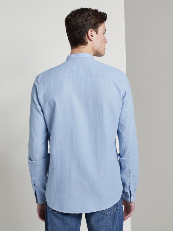 Strukturiertes Hemd mit Stehkragen - Männer - Light Blue Strukturiertes Hemd mit Stehkragen - Männer - Light Blue - 2 - TOM TAILOR Denim