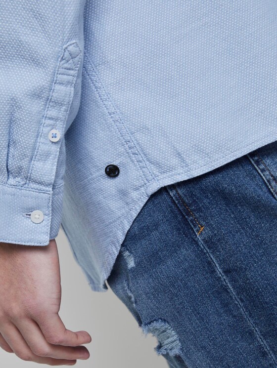 Strukturiertes Hemd mit Stehkragen - Männer - Light Blue Strukturiertes Hemd mit Stehkragen - Männer - Light Blue - 9 - TOM TAILOR Denim