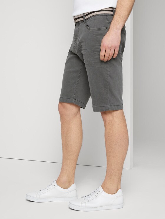 Josh Regular Slim Jeans-Shorts mit Gürtel - Männer - Tarmac Grey Josh Regular Slim Jeans-Shorts mit Gürtel - Männer - Tarmac Grey - 11 - TOM TAILOR