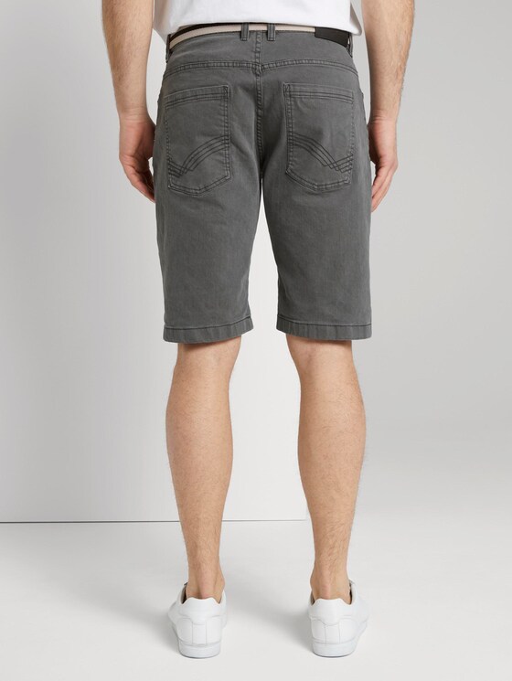 Josh Regular Slim Jeans-Shorts mit Gürtel - Männer - Tarmac Grey Josh Regular Slim Jeans-Shorts mit Gürtel - Männer - Tarmac Grey - 2 - TOM TAILOR