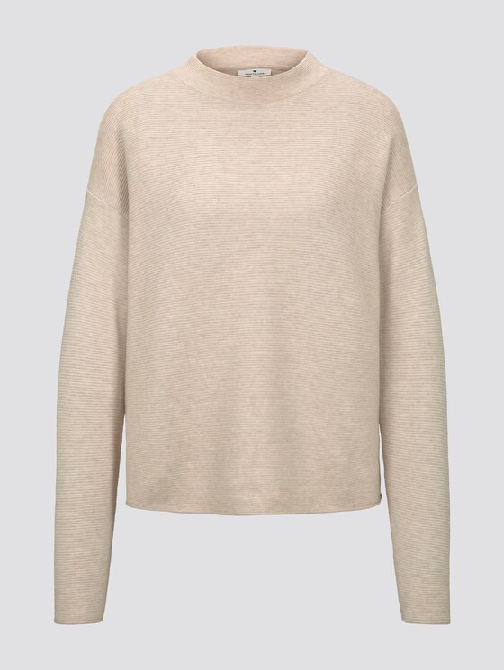 Gebreide trui met textuur - Vrouwen - desert sand melange Gebreide trui met textuur - Vrouwen - desert sand melange - 7 - TOM TAILOR