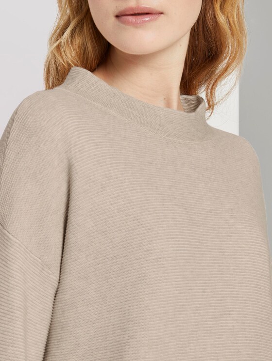 Gebreide trui met textuur - Vrouwen - desert sand melange Gebreide trui met textuur - Vrouwen - desert sand melange - 9 - TOM TAILOR