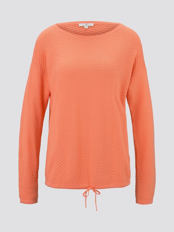 Pullover mit Strukturmuster - Frauen - Fusion Coral Pullover mit Strukturmuster - Frauen - Fusion Coral - 7 - TOM TAILOR