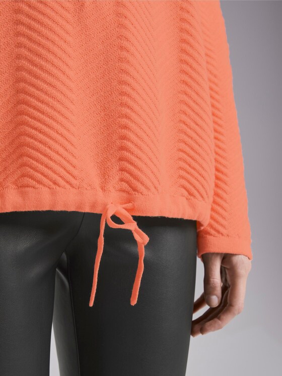 Pullover mit Strukturmuster - Frauen - Fusion Coral Pullover mit Strukturmuster - Frauen - Fusion Coral - 9 - TOM TAILOR
