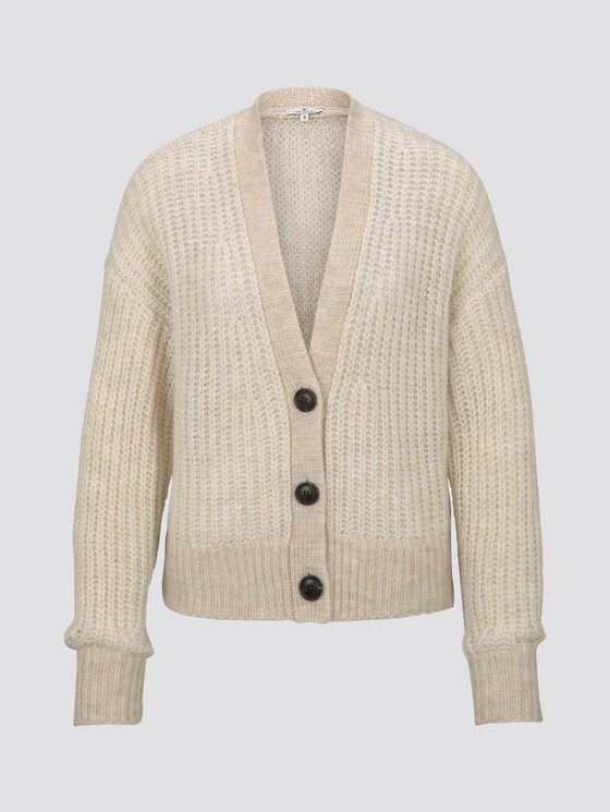 Cardigan in Ripp-Optik - Frauen - desert sand melange Cardigan in Ripp-Optik - Frauen - desert sand melange - 7 - TOM TAILOR