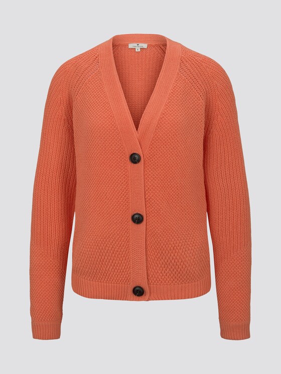 Cardigan aus Strick - Frauen - Fusion Coral Cardigan aus Strick - Frauen - Fusion Coral - 7 - TOM TAILOR
