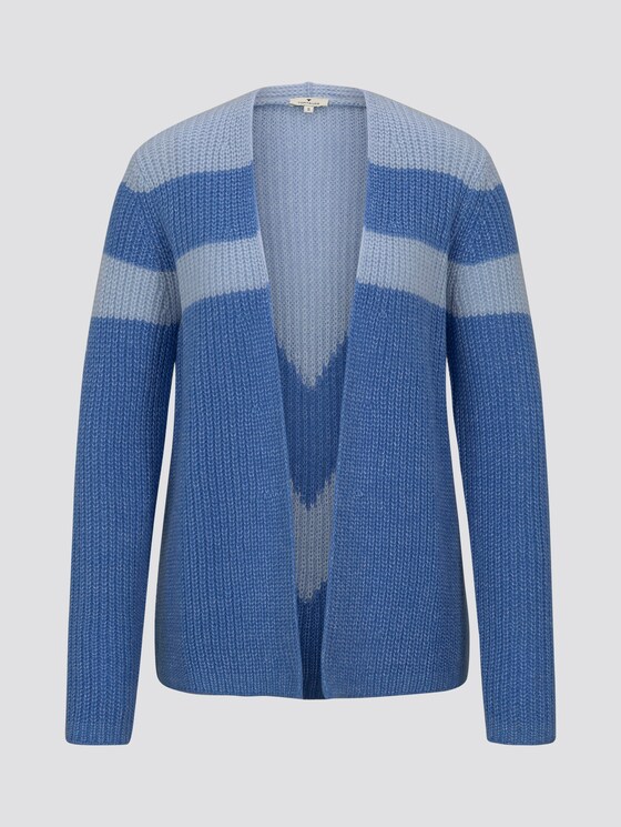 Cardigan in Ripp-Optik - Frauen - sicilian blue melange Cardigan in Ripp-Optik - Frauen - sicilian blue melange - 7 - TOM TAILOR