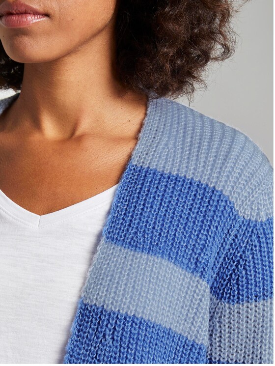 Cardigan in Ripp-Optik - Frauen - sicilian blue melange Cardigan in Ripp-Optik - Frauen - sicilian blue melange - 9 - TOM TAILOR